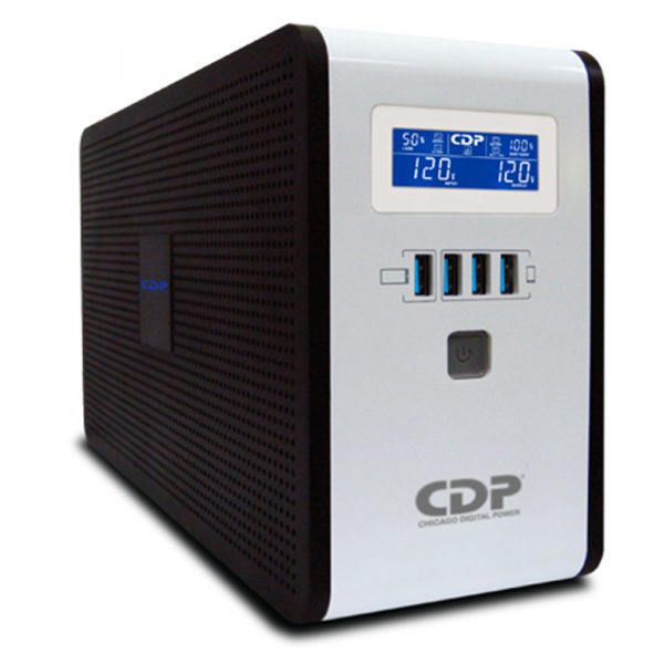 Ups Interactiva CDP RU-SMART 751 750VA 10 Tomas, Pantalla LCD Software de monitoreo 4 USB