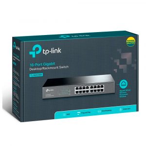 Switch Tp-link 16 Puertos Gigabit Montaje Escritorio/rack TL-SG1016D