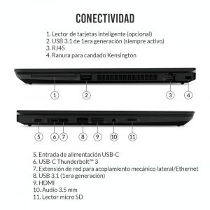 Portatil Lenovo Thinkpad T14 Core i5 10ma 8gb SSD 256gb Windows 10 Pro Huella