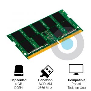 Memoria RAM 4GB Para Portatil o AIO DDR4 2666 Kingston