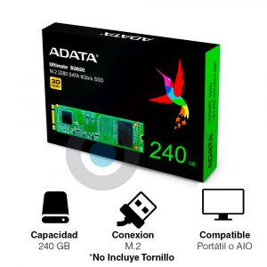 Disco de Estado Solido SSD 240GB M2 Adata SU650 3D