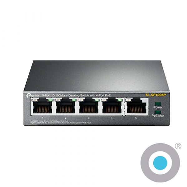 Switch de Escritorio TP-link TL-SF1005P 5 puertos a 10/100 Mbps PoE