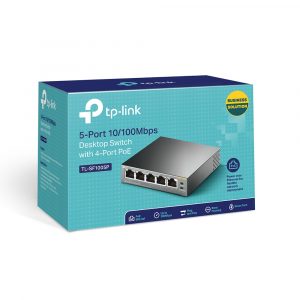 Switch de Escritorio TP-link TL-SF1005P 5 puertos a 10/100 Mbps PoE