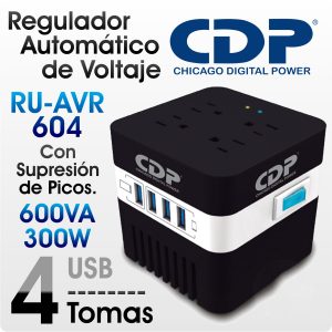 Regulador De Voltaje Automático Cdp 600va Ru-avr 604 4 Tomas