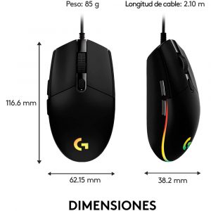 Combo Gamer Logitech Mouse G203 Rgb Lyghtsync + Padmouse G240