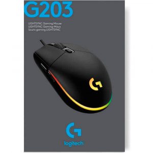 Mouse Gamer Logitech G203 RGB Lighsync 6 Botones 8000 Dpi