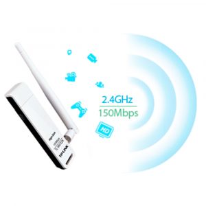 Adaptador USB Inalámbrico de Alta Ganancia 150Mbps tp-link TL-WN722N