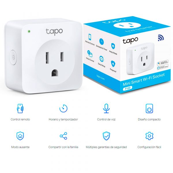 TP-Link Tapo P100 (4-Pack) - Mini Enchufe Inteligente Wi-Fi