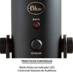 Blue Yeticaster Micrófono Profesional con Brazo Grabación Podcast streaming Usb