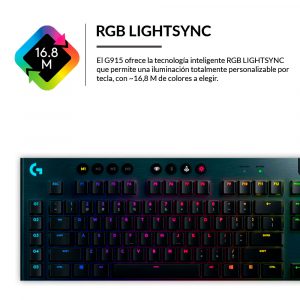 Teclado Mecánico Logitech G915 Inalámbrico Gamer RGB Gl Tactile