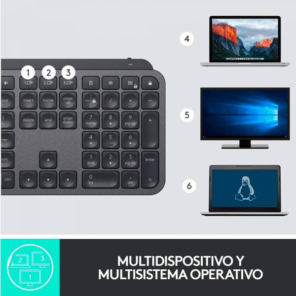 Teclado inalambrico retroiluminado online logitech