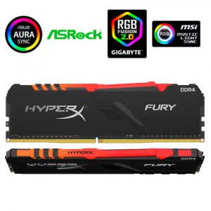 Memoria Ram Gamer 8gb HyperX Fury RGB DDR4 3000 Para Pc De Torre