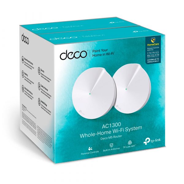 DECO M5 ROUTER TPLINK WIFI MALLA DOBLE BANDA AC1300 X 2 PACK
